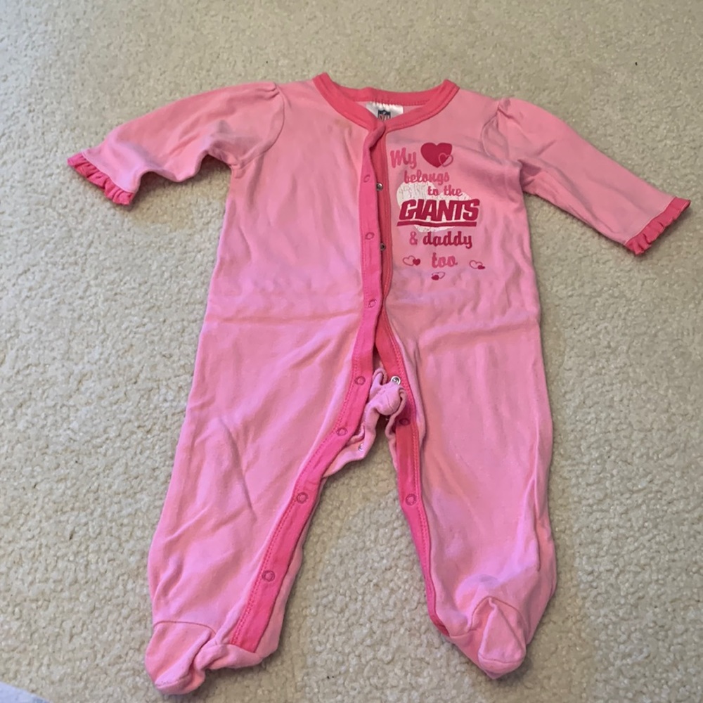 Pink 6-9 NFL NY Giants one piece
